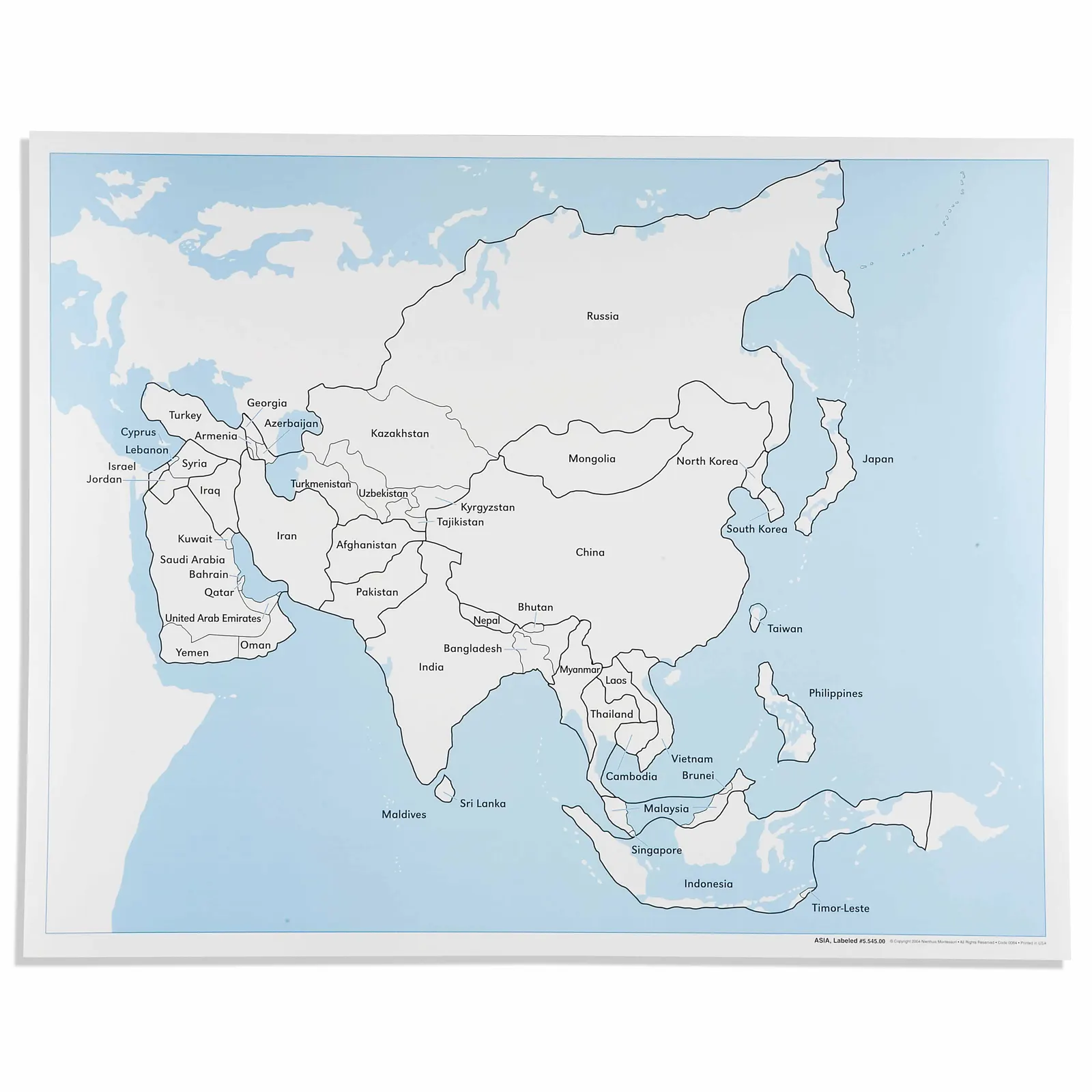 Kontrolná mapa Ázie: s popismi: Náhľad 1