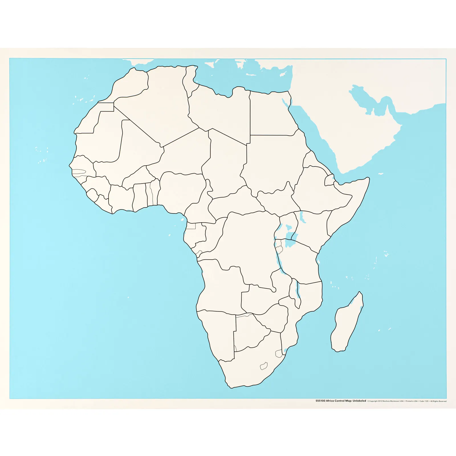 Kontrolná mapa Afriky: bez popisov: Náhľad 1