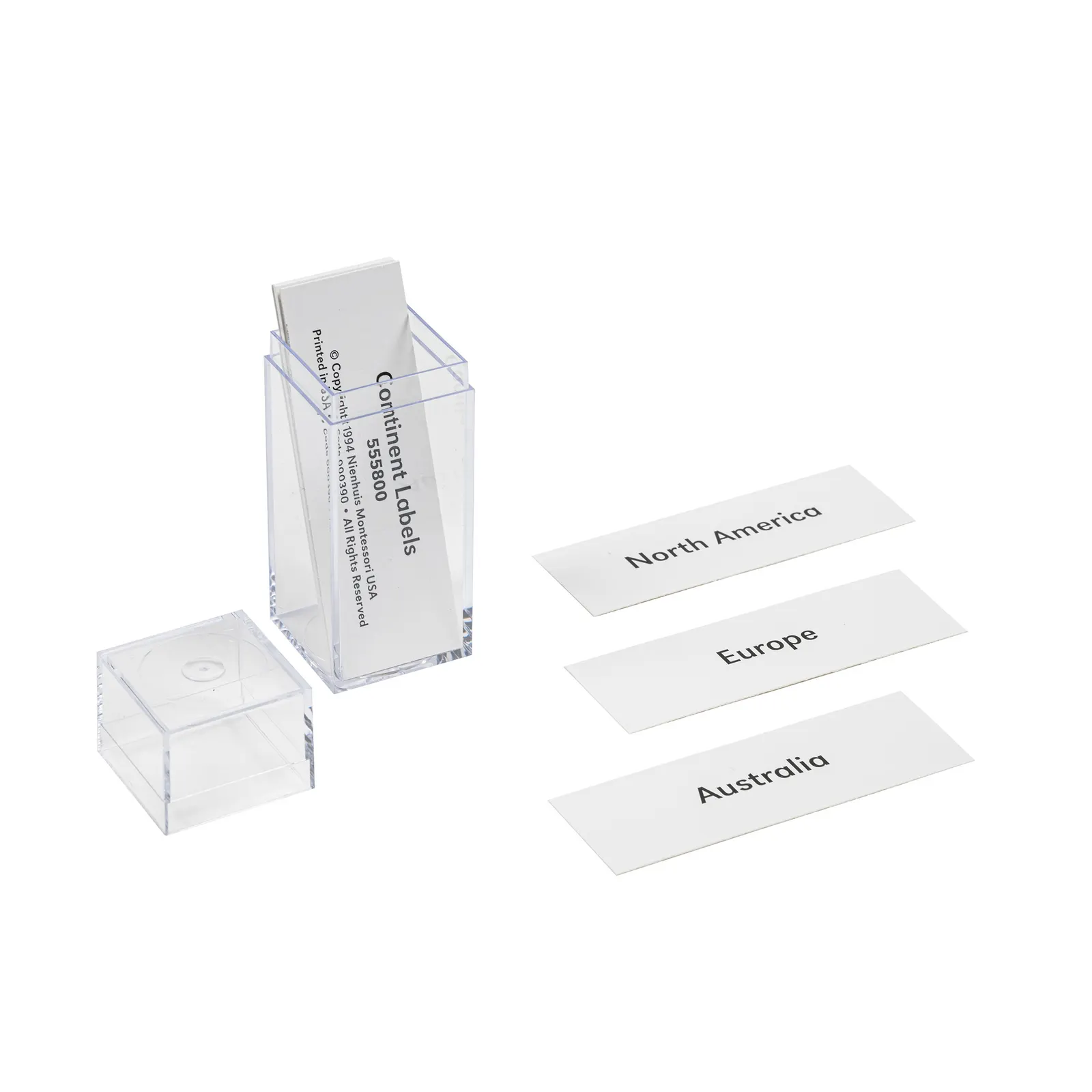 Kontinent: Popisky - Montessori Material | Faborino