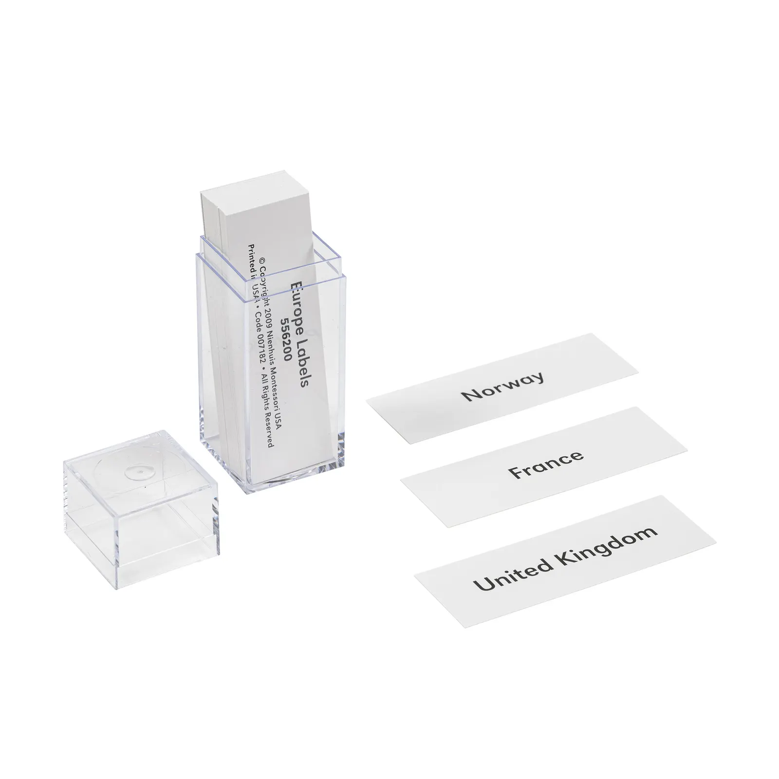 Evropa: Popisky: Příslušenství k puzzle mapám - Montessori Material | Faborino