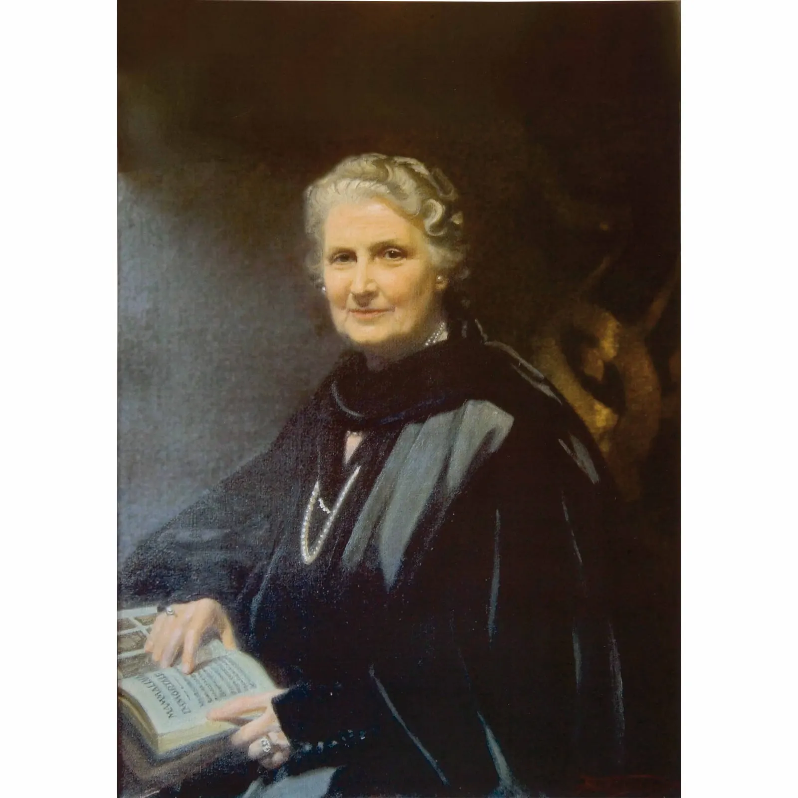 Maria Montessori Portrait: A3 Colour Photograph for Classroom: Child learning