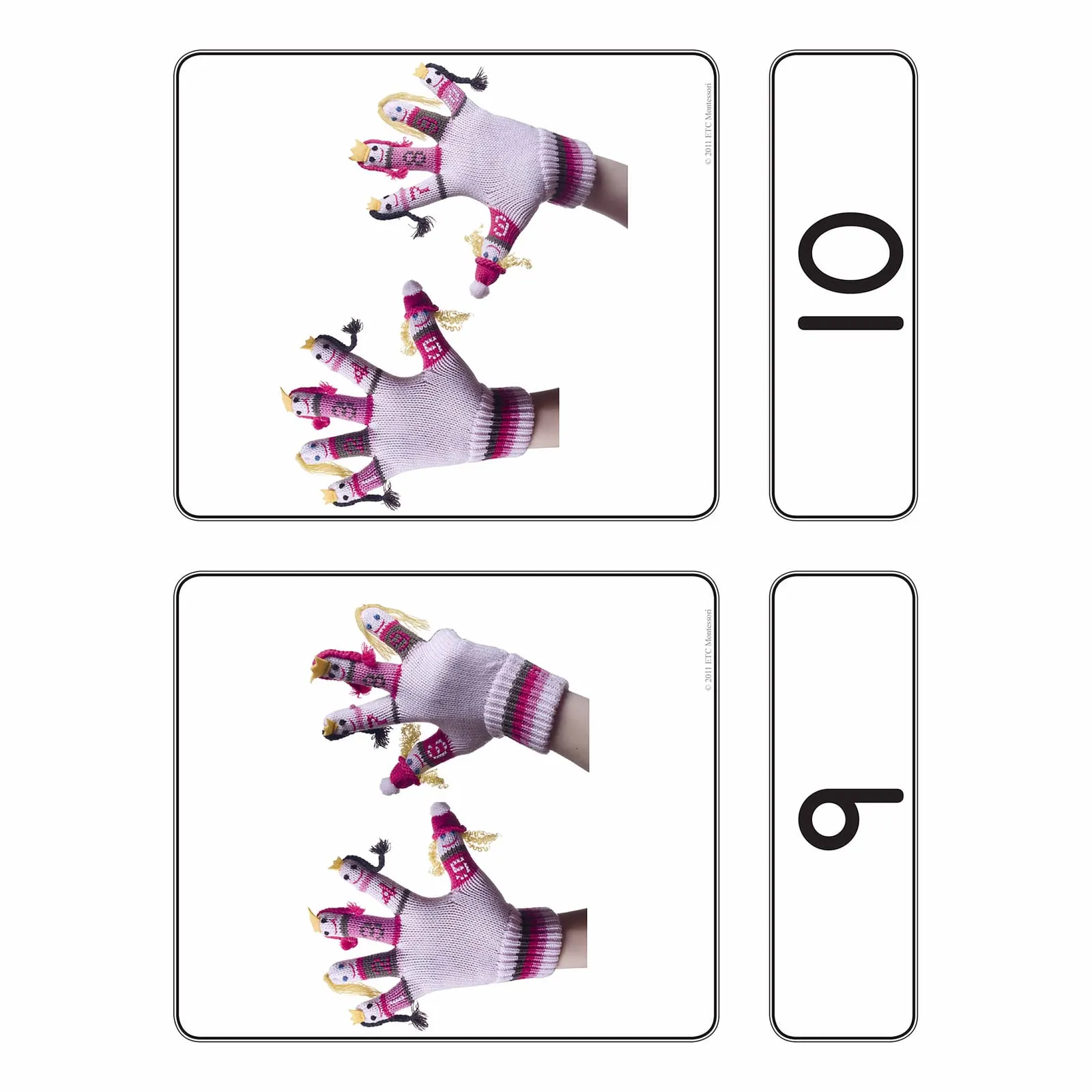 Počítání 1-10: číselné karty (španělské vydání) - Montessori Material | Faborino