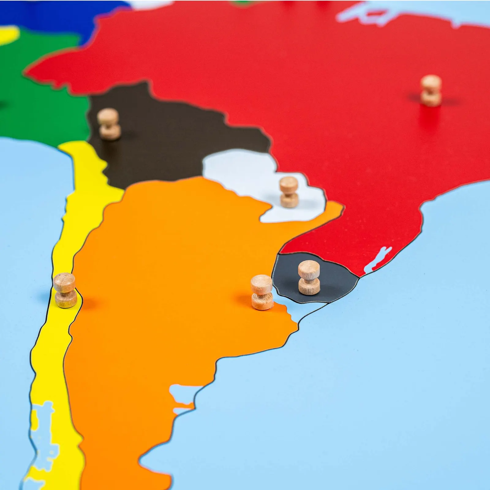 Puzzlekarte: Südamerika mit einzelnen Ländern: Foto des Herstellers 2