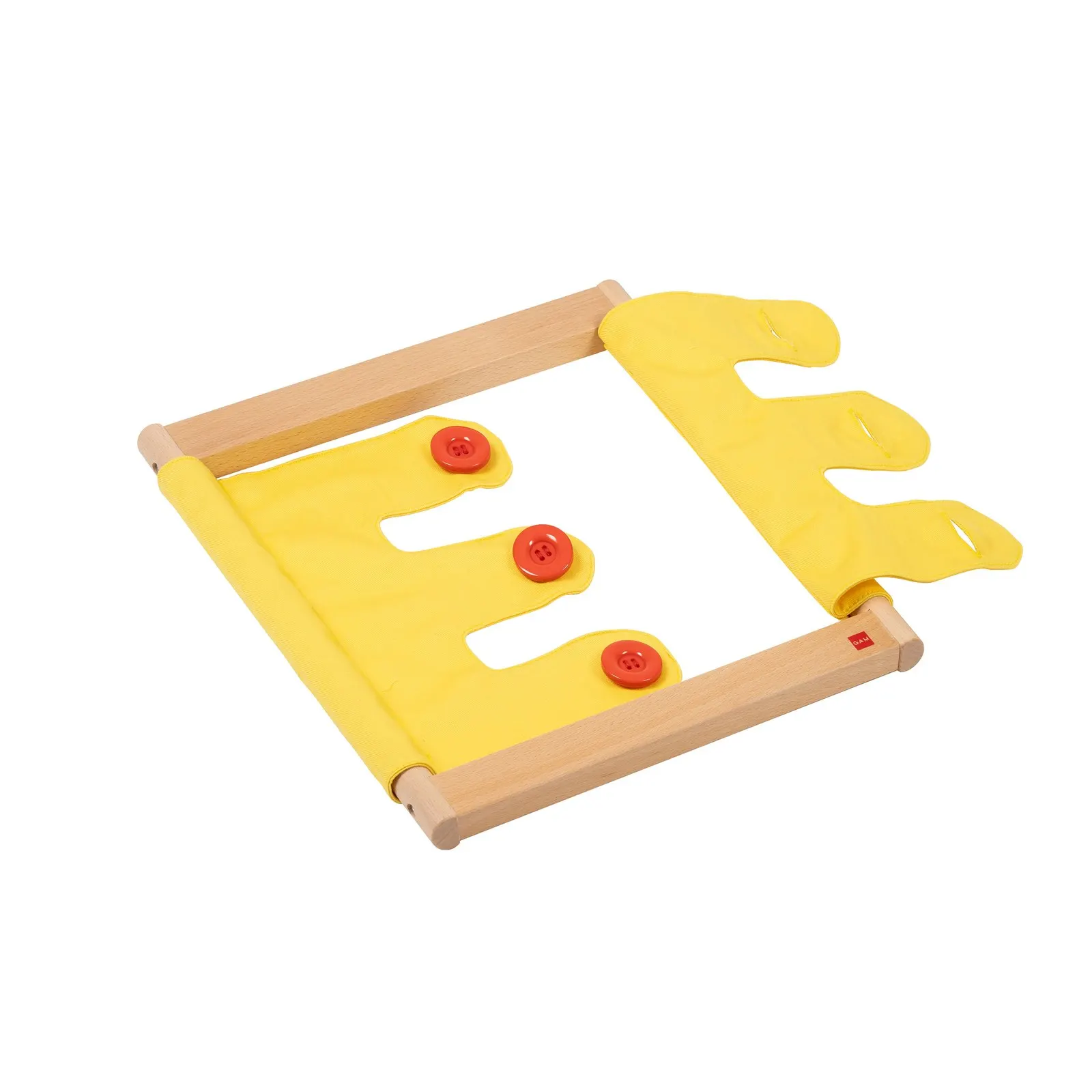 Infant / Toddler Dressing Frame: 3 Buttons: maker's photo 2