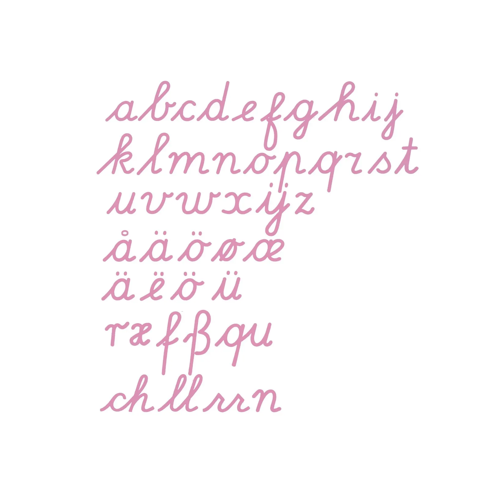 Medium Movable Alphabet: International Cursive - Red: maker's photo 2