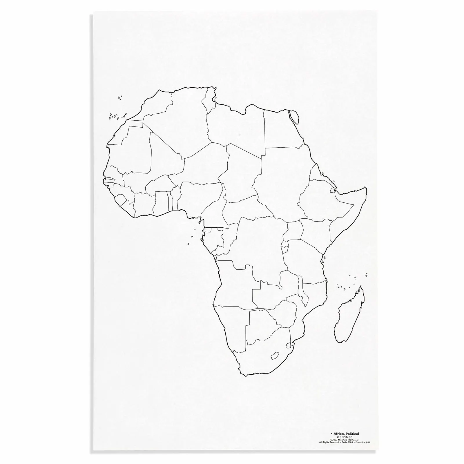 Afrika: Politická mapa (50): fotka výrobce