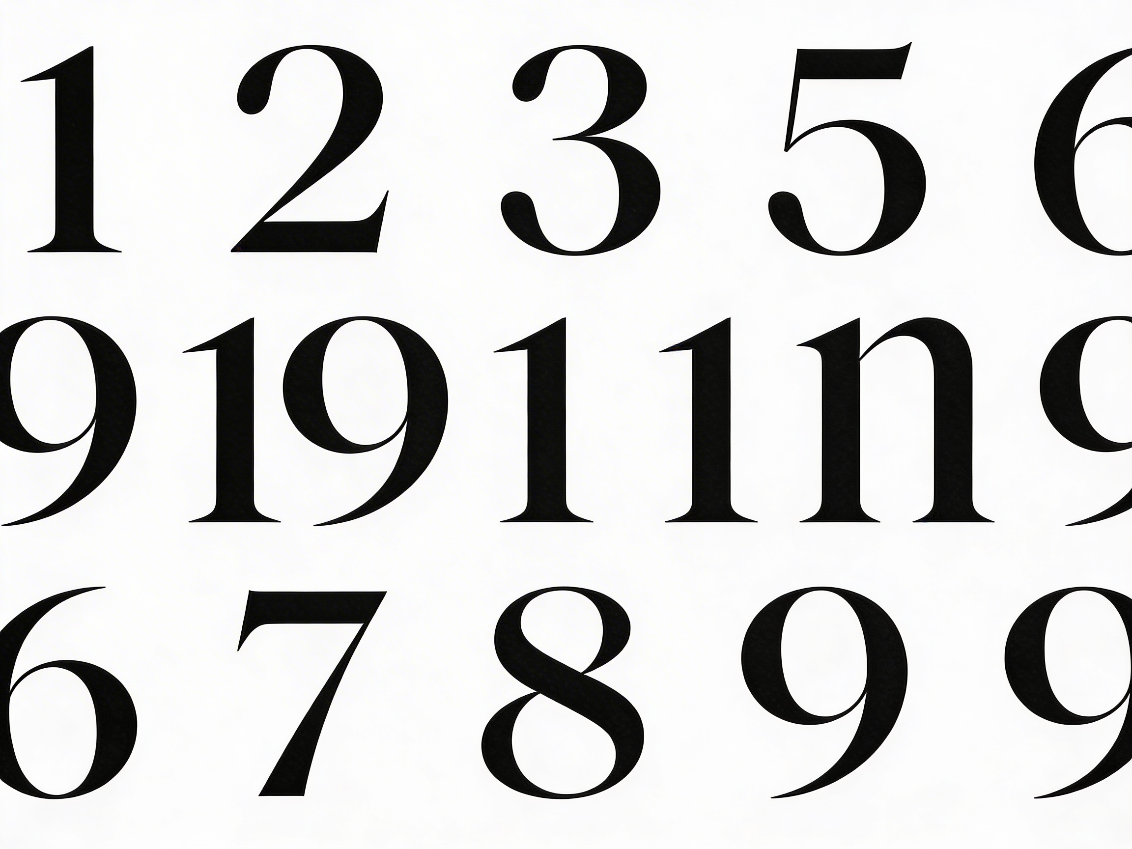 Printed Numerals