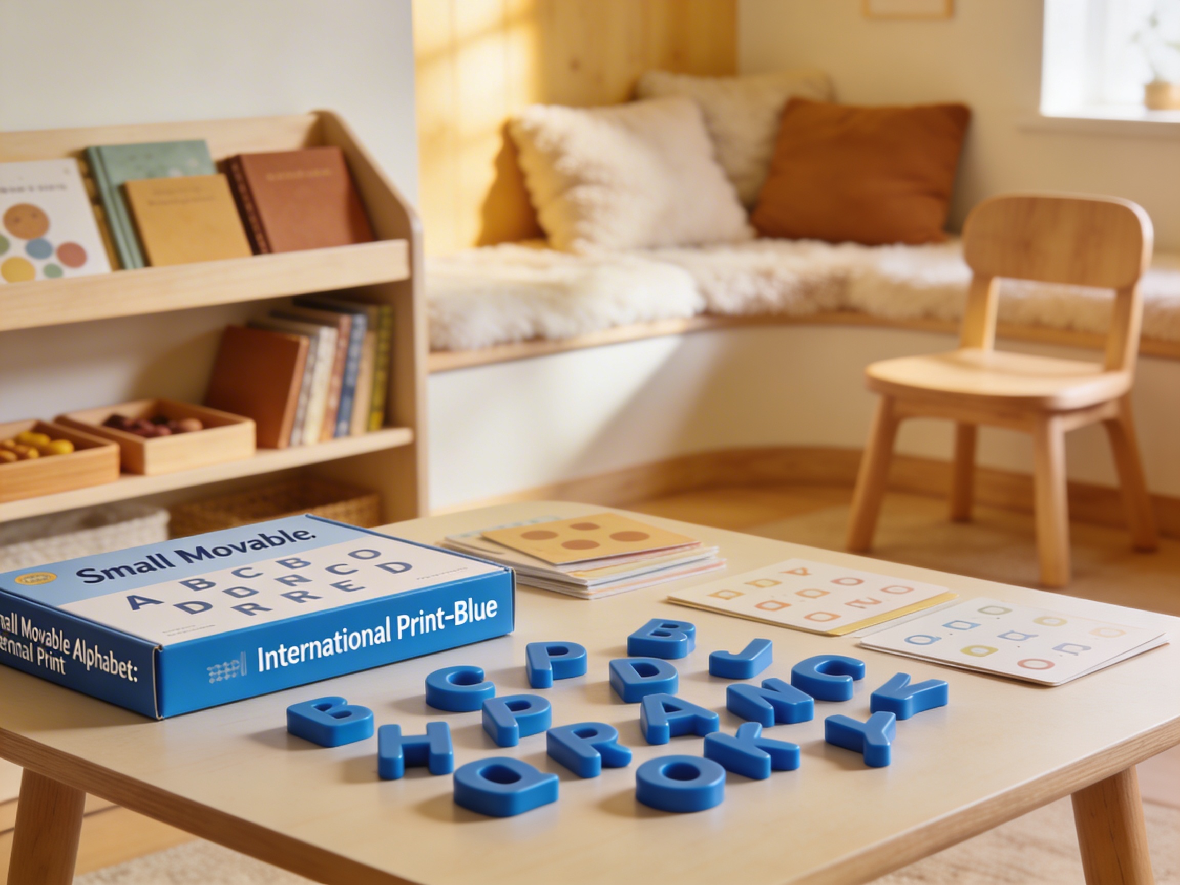 Small Movable Alphabet: International Print - Blue