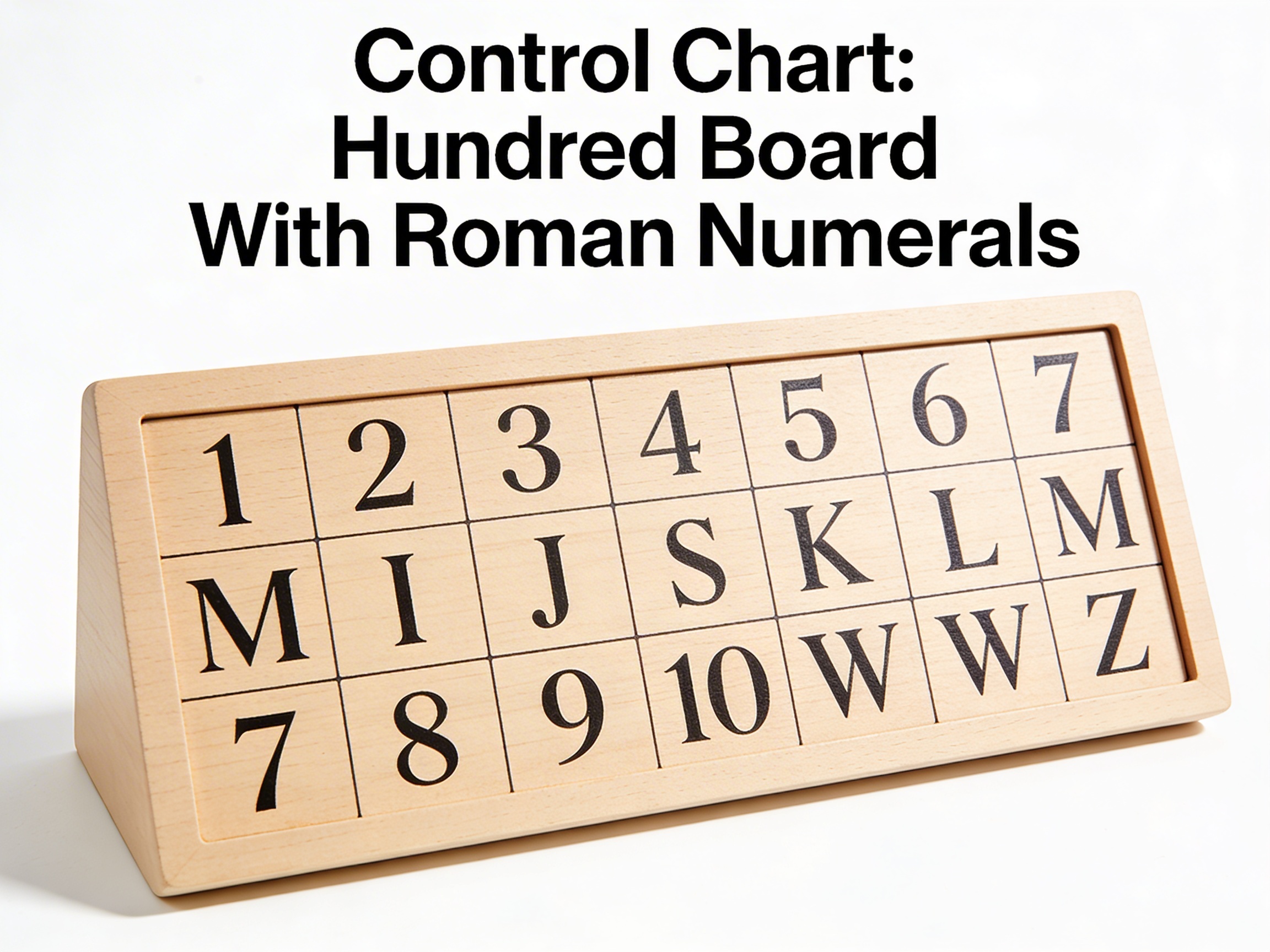 Control Chart: Hundred Board With Roman Numerals