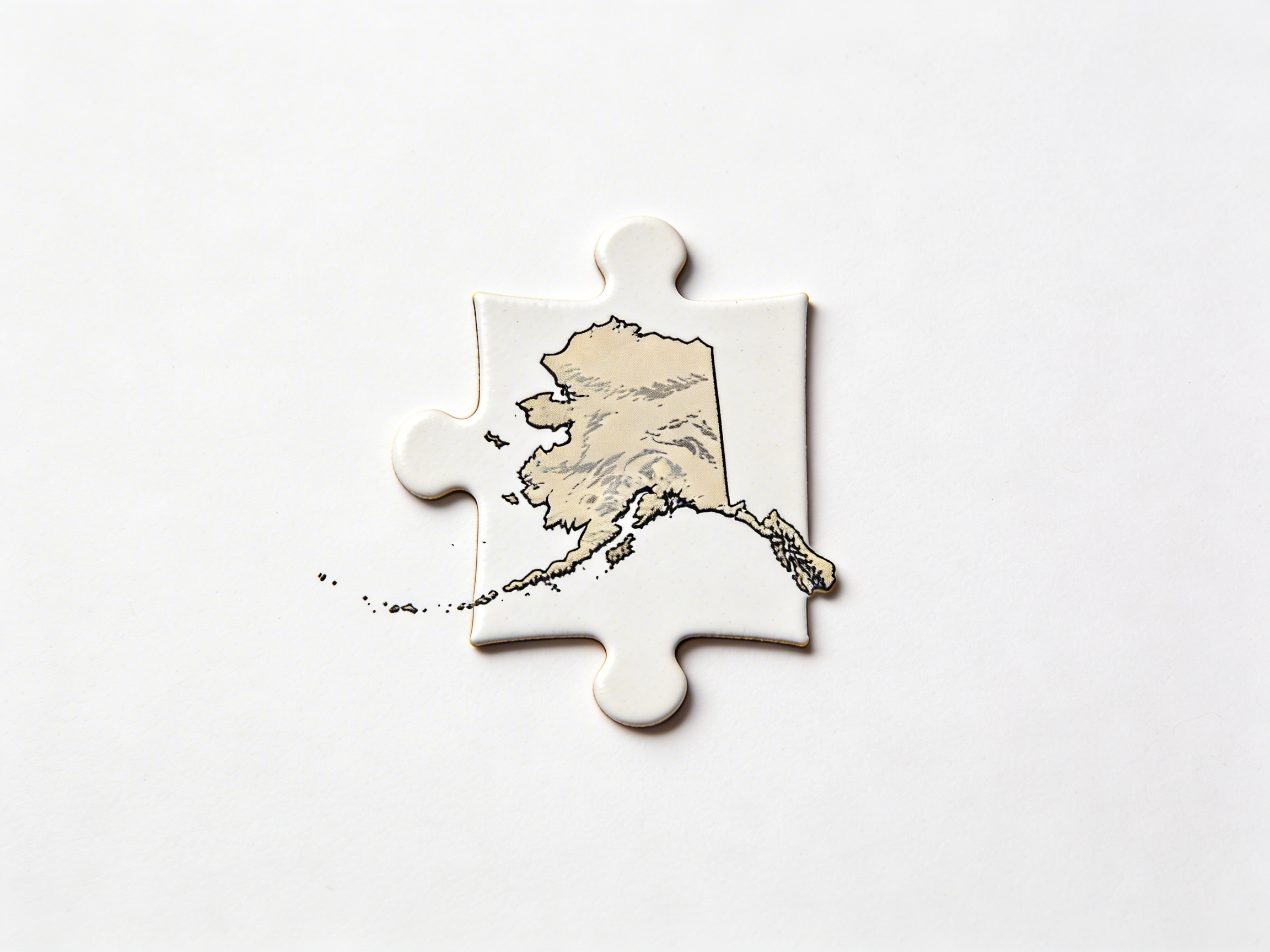 Puzzle Piece Of Usa: Alaska