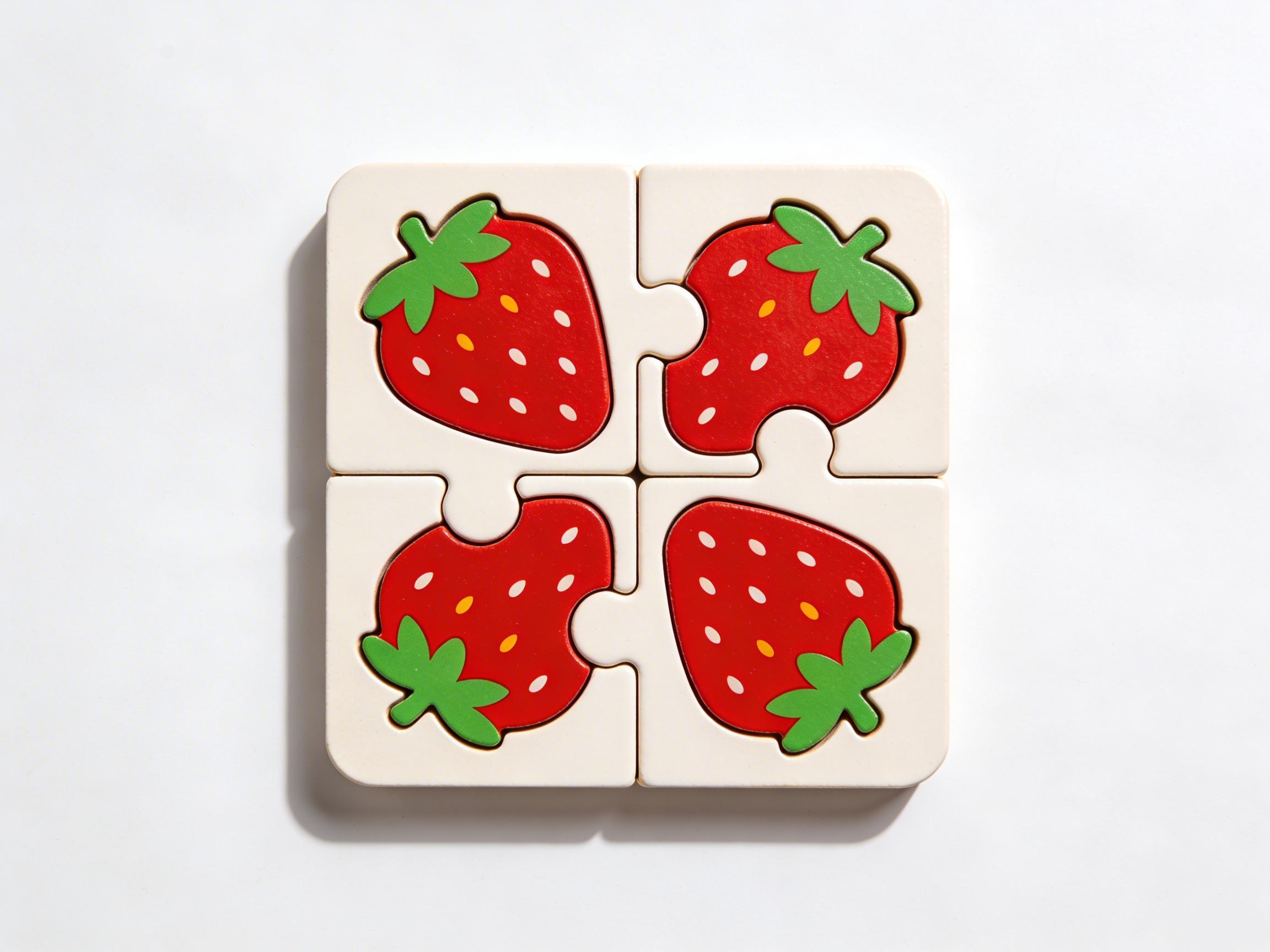 Toddler Puzzle: 4 Strawberries