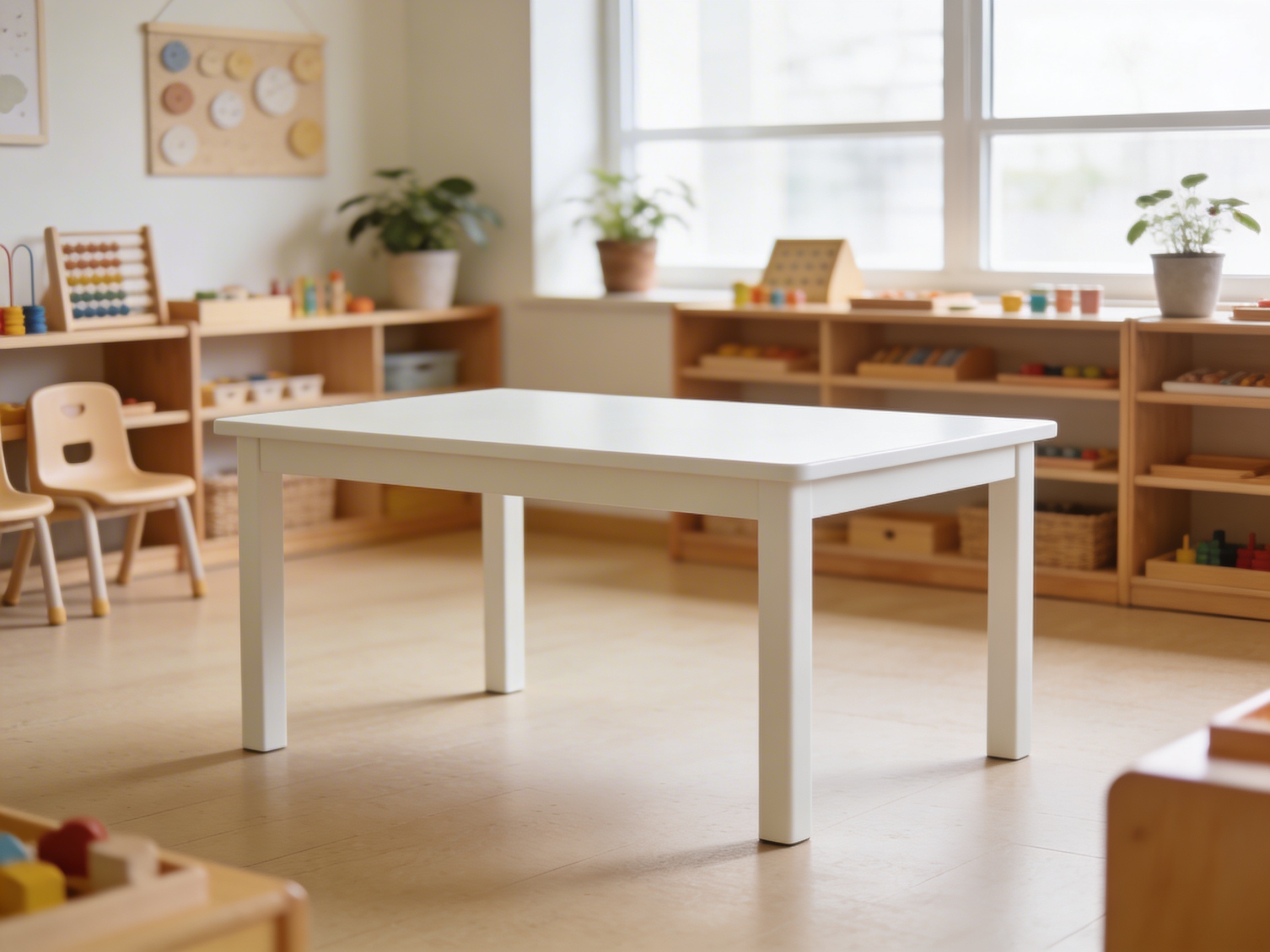 Rectangular Table Top: Milk White - 118 X 75 X 2 cm