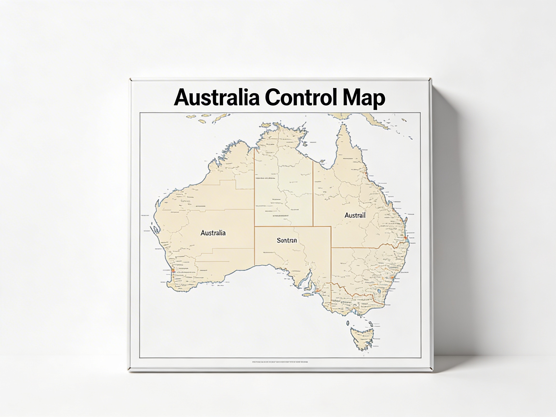 Australia Control Map: Labeled