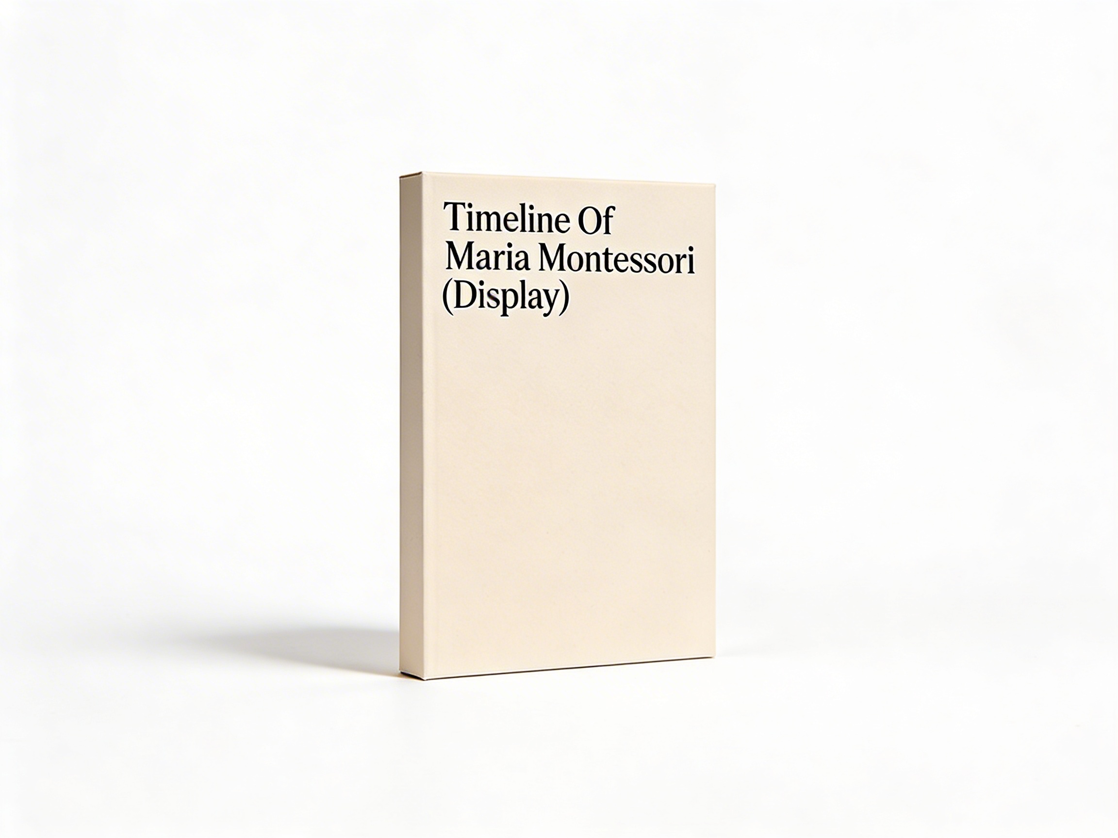 Timeline Of Maria Montessori (Display)